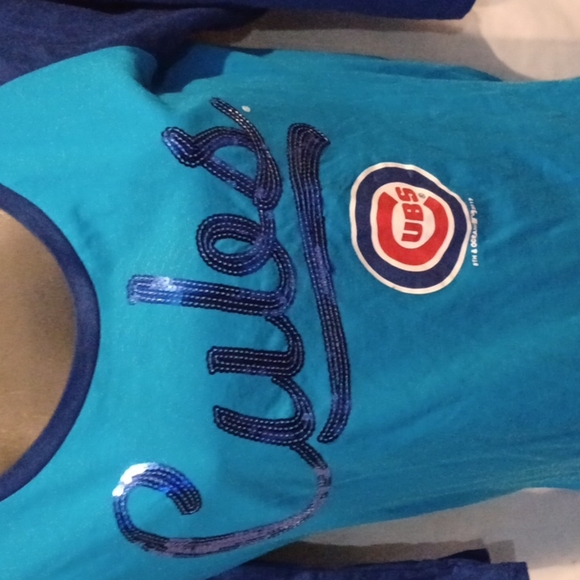 Chicago Cubs Baseball Tee, sequins, EUC - Picture 3 of 5